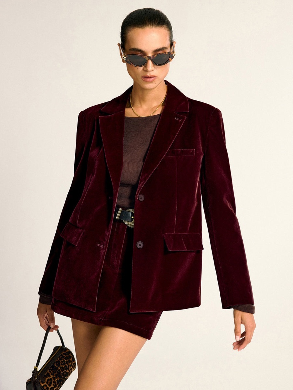 Commense Velvet Shawl Collar Blazer - Picture 5 of 5